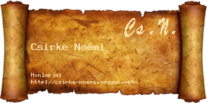 Csirke Noémi névjegykártya